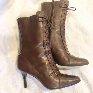Franco Sarto Leather lace up boots.